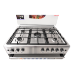 ⁦جنرال سوبريم , موقد طبخ غاز , مقاس 90*60 سم, 5 شعلات غاز, دعائم القدور من الحديد الزهر GSF9S50G2-VI⁩ - الصورة ⁦6⁩