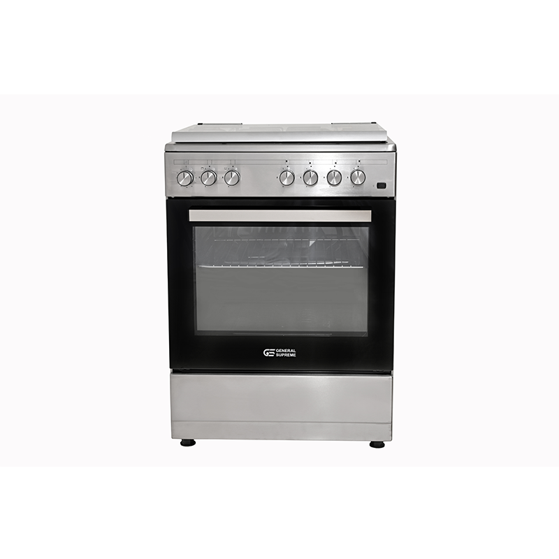 جنرال سوبريم, فرن غاز, 60*55 سم, 4 شعلات, امان كامل, ستيل, تركي GS6060FGS - الصورة 1