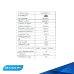 ⁦كشاف ريبون ضد التوهج فريم أبيض مقاس20/14وات ريبون BTM⁩ - الصورة ⁦3⁩