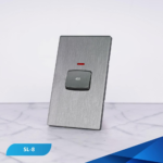 ⁦مفتاح مكيف 7×14 بيانو رصاصي خشبي⁩ - الصورة ⁦3⁩