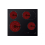 ⁦جنرال سوبريم سطح سيراميك بلت ان كهربائي 4 عيون 60 سم، تحكم باللمس، أسود⁩ - الصورة ⁦5⁩