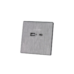 ⁦فيش منفذ USB + TYP-C بيانو رصاصي خشبي BTM⁩ - الصورة ⁦3⁩